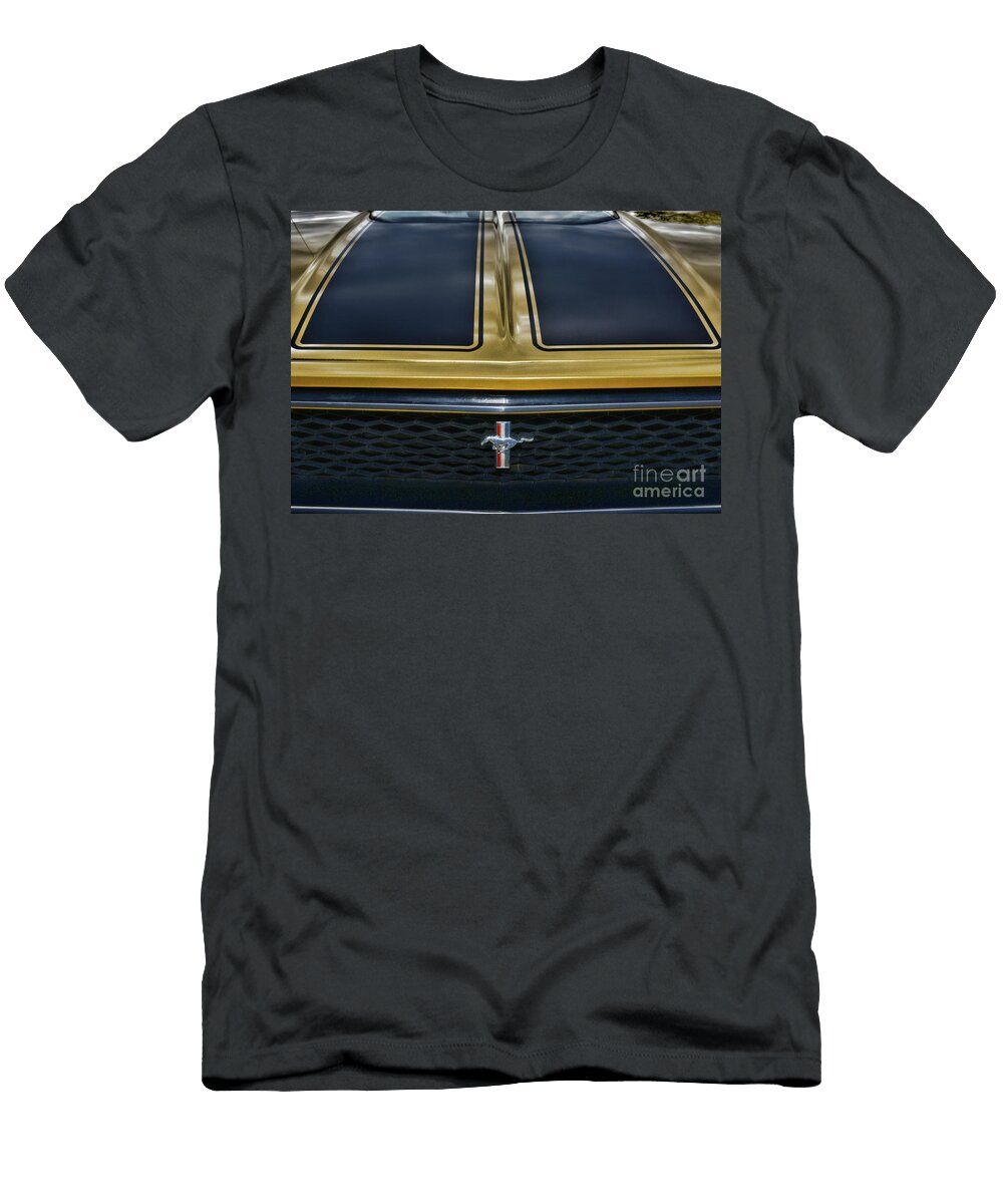 1973 Mustang Bold Racing Stripes Paul Ward T-Shirt