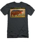 Displaying Hippopotamus on Banks of Chobe River Natural Focal Point Photography T-Shirt