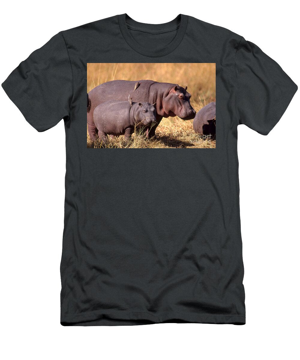 Hippopotamuses with Oxpeckers Gregory G Dimijian Md T-Shirt
